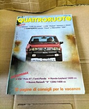 Rivista D'Epoca Quattroruote Mese Di Luglio Del 1981