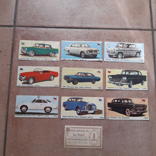 9 figurine AUTO SERIE ORO, album BAGGIOLI '65, belle + buono premio   (no Panini