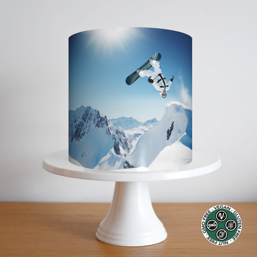 Cake topper snowboard neve