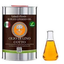 Olio di Lino Cotto triplo cotto puro protettivo per Legno NATURAL OIL VEGAN 5 Lt