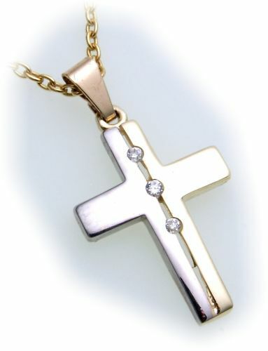 Ciondolo croce zirconia vero - croce,