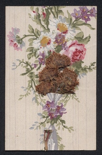 Cartolina fiori secchi fiore