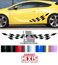 2 x CHECKER STRIPS FOR OPEL