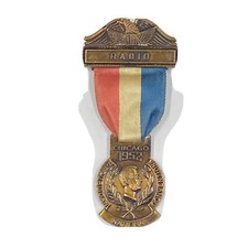 Distintivo Radio Convenzione Nazionale Repubblicana 1952 Presidente Dwight Eisenhower