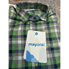 NWT Mayoral collar green plaid