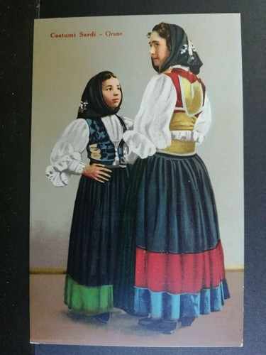 Cartolina costumi sardi orune - cartolina,