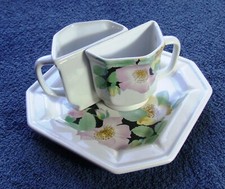 Tazzina 69 COPPIA AMORE vintage CAFFE’ con VASSOIO Tet a Tet TRE pezzi