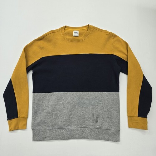 Felpa zara uomo color block - color,