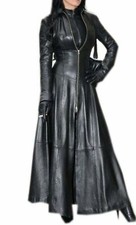 Cappotto Trench In Pelle Nera