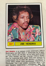 FIGURINA N.207 JIMI HENDRIX CANTANTI 69 1969 PANINI OTTIMA DA RECUPERO