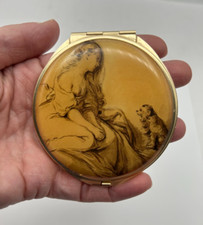 Villa Ephrussi de Rothschild Gold Tone Double Sided Mirror Compact 3"