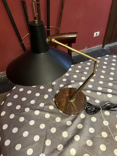 Brass and marble table - and,