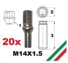Kit 20 Bulloni ruota Conici 17