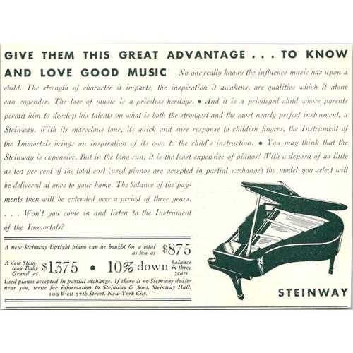 Steinway sons new - steinway,
