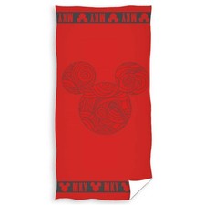 Disney Minnie Mouse Telo da Bagno Asciugamano Rosso 70x140cm Cotone Nuovo