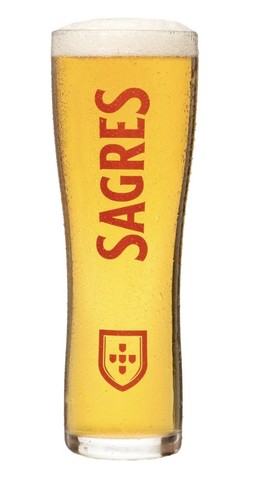 Sagres beer pint glass - pint,