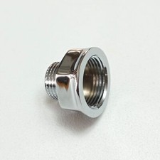 Prolunga ridotta in ottone cromato da F 3/4'' x M 1/2'' sede piana