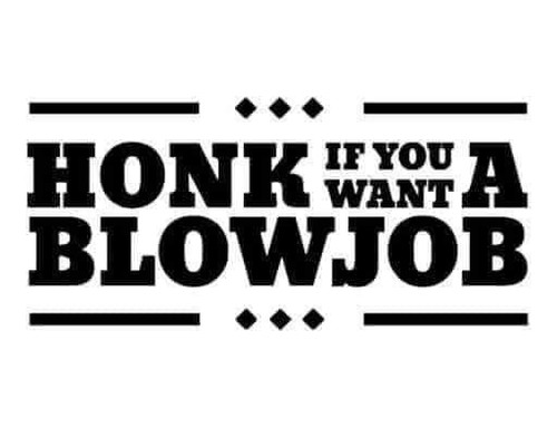 Adesivi auto honk - you, want