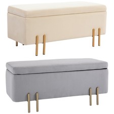 HOMCOM Panca da Ingresso Moderna con Spazio Contenitore Interno