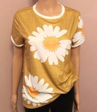 T-shirt basic giallo senape