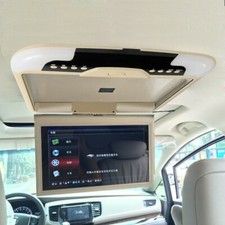 Monitor auto 13 pollici LCD TFT sopraelevato ribaltabile 12/24 V schermo soffitto auto beige 