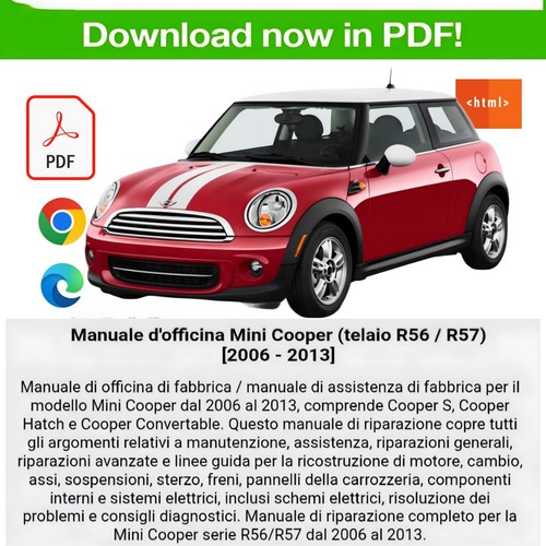 Workshop manual mini cooper - manual,