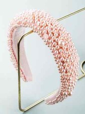 Cerchietto fascia per capelli rosa sposa diadema archetto accessori X206