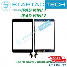 VETRO TOUCHSCREEN NERO iPad Mini 1 / 2  A1432 A1454 A1455 A1489 A1490 TASTO HOME