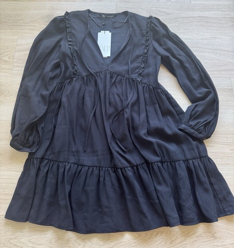 Abito zara nero manica lunga - zara,