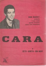 SPARTITO MUSICALE, DON BACKY, CARA, 1965