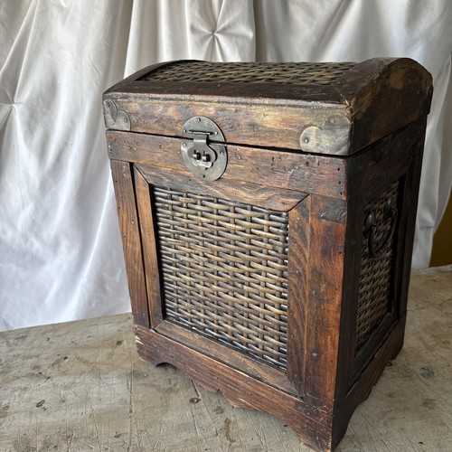 Baule portaoggetti rattan
