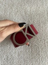 Cintura Calvin Klein Donna 80/S Bordeaux Vera Pelle NUOVO senza cartellino