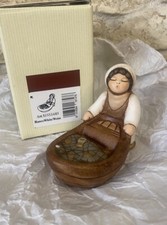 Thun presepe classico BIANCO, Il PESCATORE Con Barca