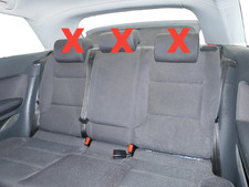 Audi A3 8P Sedile Posteriore 2/3 Porte Cintura A Tre Punti Nero/Grigio