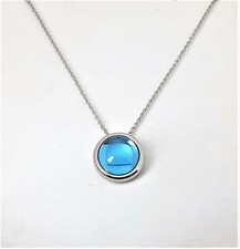 Collana donna in acciaio con pietra celeste Zoppini Q1047_0008