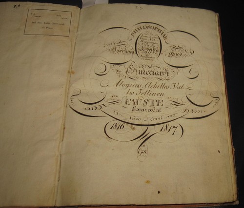 1816 manoscritto filosofia