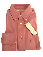 MAURO GRIFONI camicia Oxford uomo 100% cotone Rosa MADE IN ITALY con taschino