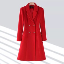 Giacca cappotto rosso lungo - cappotto,