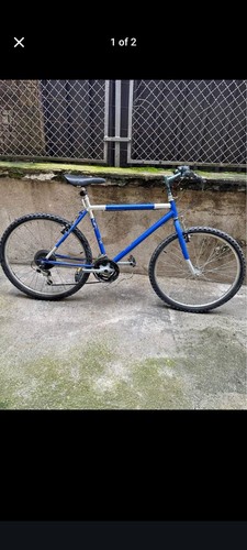 Mountain bike blue silver - mountain,