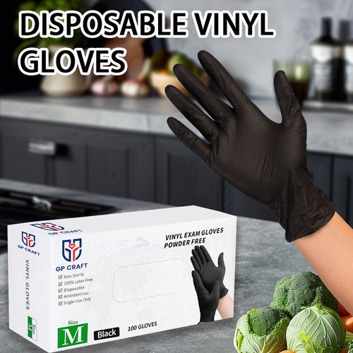 Guanti vinile nero - guanti,