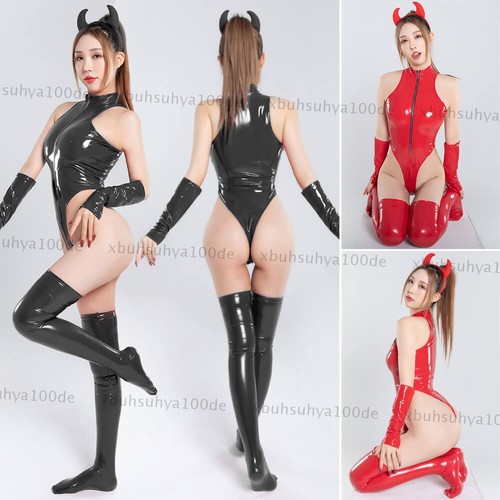 Body donna pelle - pvc, lucido
