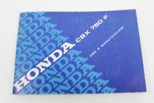 MANUALE USO E MANUTENZIONE HONDA CBX 750 F 1984-1986 LIBRETTO ORIGINALE