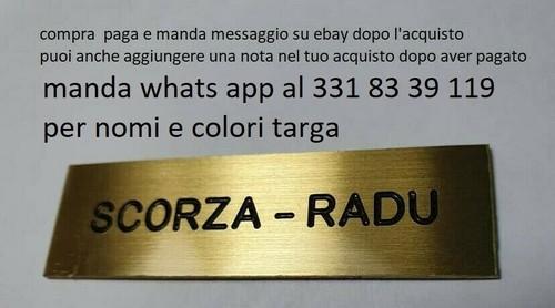 Targa citofono nome ottone - targa,