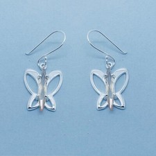 Orecchini a goccia farfalla in