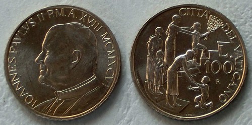 Stato del vaticano 100 - 100, lire
