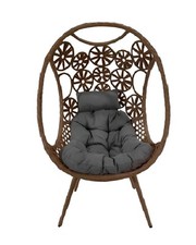 Poltrona sedia sospesa con cuscini sedia pensile per patio giardino terrazzo Pol