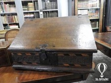 Antico e raro grande leggio inglese da sacrestia del XVIII secolo in rovere