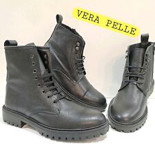 STIVALI UOMO PELLE militari SCARPE SCARPONCINI ANFIBI 39 A 45 VV