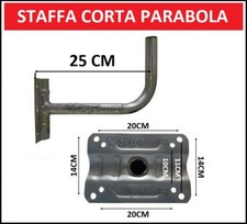 Staffa a Muro da Balcone Supporto Corto Per Parabola Antenna Satellitare 25 Cm