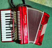 Fisarmonica 48 Bassi a Piano Fratelli CROSIO 26 Tasti 3 Registri  +Valigia